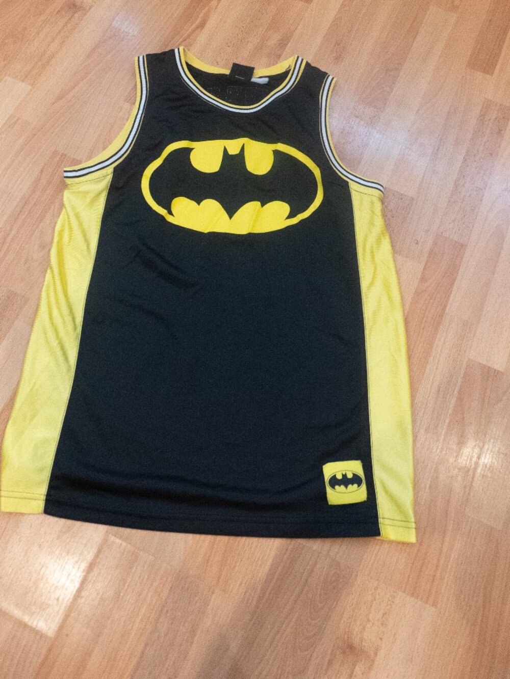 Black and Yellow Batman Basketball Jersey - Size Small